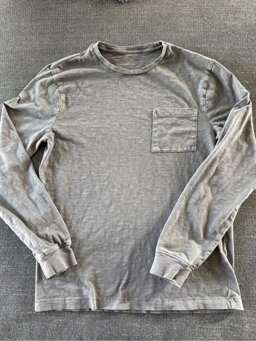 J. Crew Men's Long-Sleeve Pocket Tee - Gray
